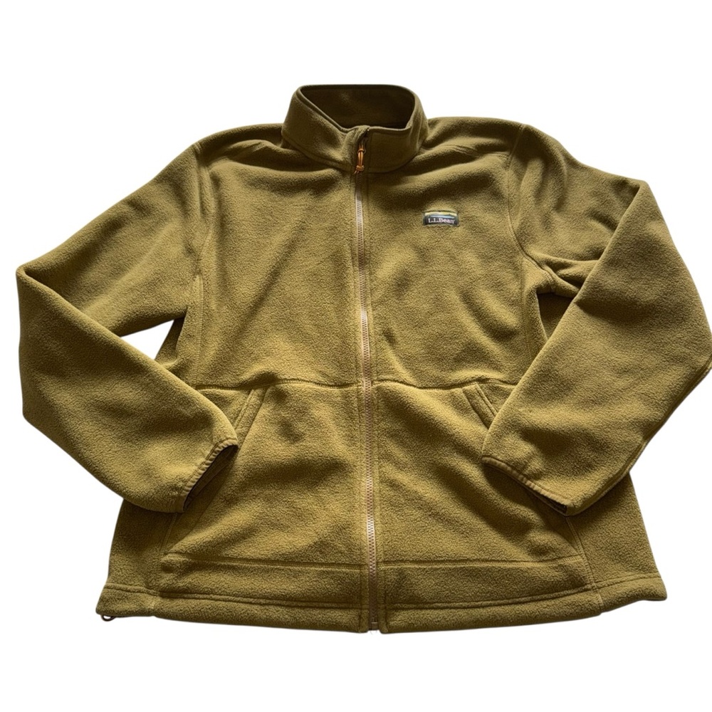 Mens LL Bean Full Zip Sweater Fleece Jacket Size Large